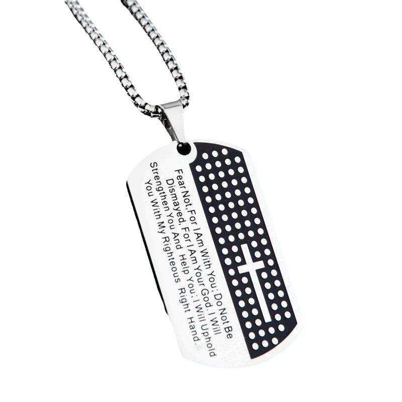 Necklace Men's Letter Crusader Brand Pendant Diy Titanium Steel Necklace
