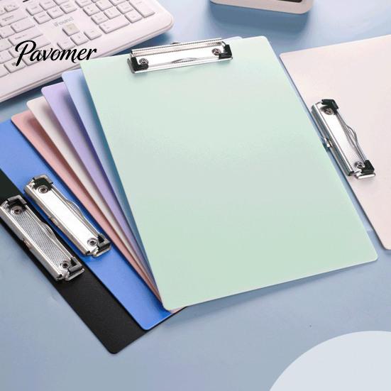 Strong Clamping Clipboard A4 Letter Size Plastic Clipboard, Hard Board with Low Profile School Clip, Lightweight Solid Color for Office Classroom