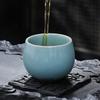 Chinese Tradition Ru Kiln Ceramic Tea Cup Handmade Ice Crack Teacup Household Tea Bowl Travel Personal Master Cup Tea Set