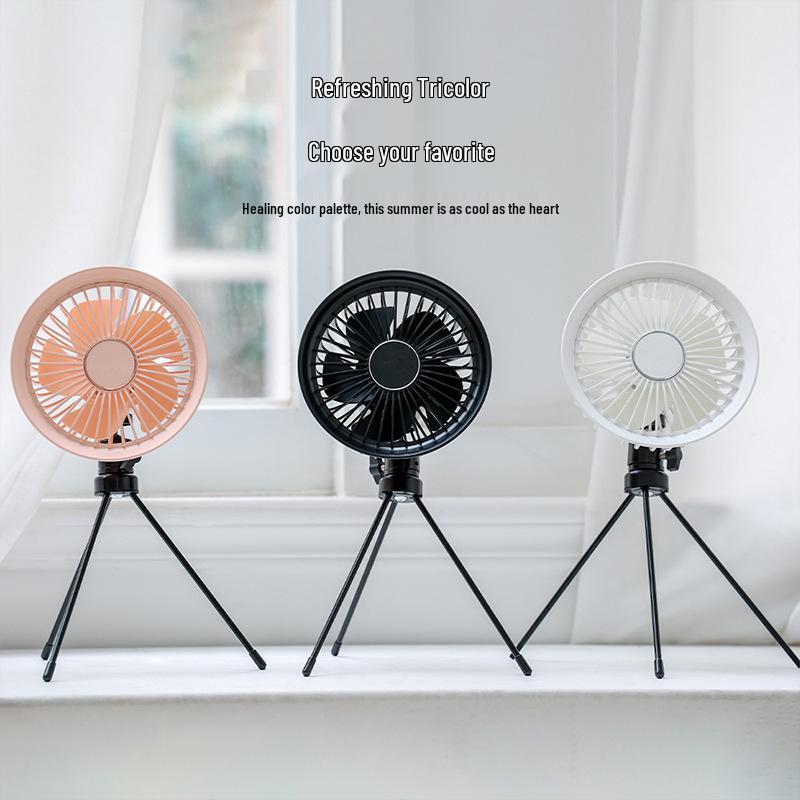 

Portable Outdoor Camping Fan with Mosquito Repellent, Ceiling or Desktop Use, and Tripod Mount for Tent and Fishing Trips 145x145x119mm чёрный