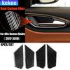 Carbon Fiber Car Accessories Door Handle Bowl Panel Modified Interior Trim Cover Soft Sticker For Alfa Romeo Giulia 2017-