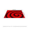 Tuniu Red Black Geometric Round Area Rug Non-Slip Floor Mat for Living Room Bedroom Kitchen Decor
