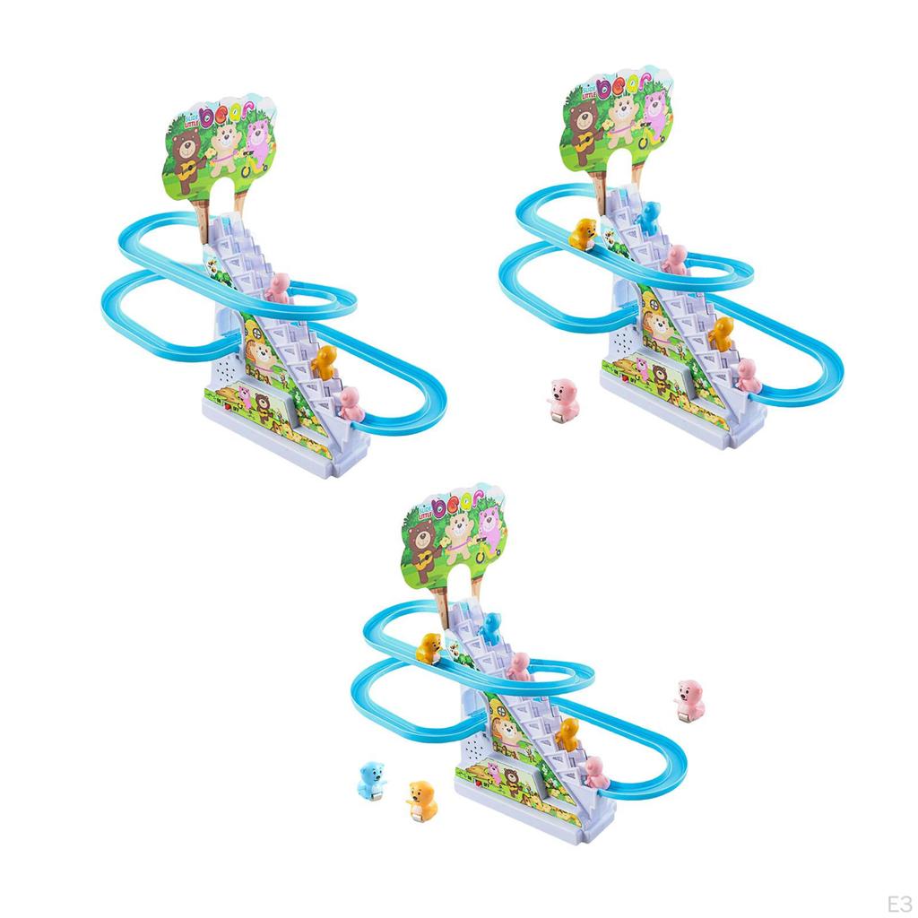 Chasing Playset with Race Track And Climbing Slide for Kids