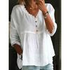 TIFICY Women's Fashion Casual Summer Spring Solid Color Print 3/4 Sleeves V-Neck Blouses & Shirts