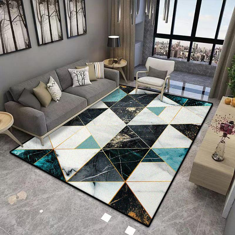 Nordic Geometric Household Carpets for Living Room Decorative Rug Carpets for Bed Room Washable Non-slip Floor Mat Dining Room