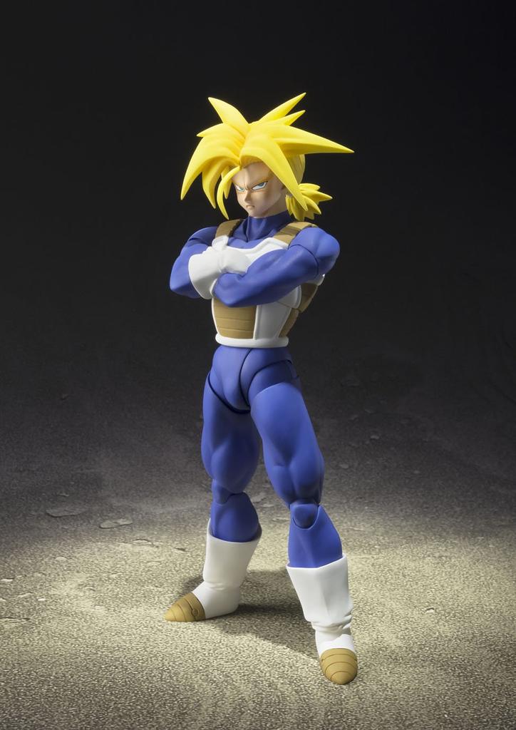 TAMASHII NATIONS Dragon Ball Z Super Saiyan Approximately PVC Action Figure S.H.Figuarts Trunks, 140mm, & ABS, Pre-painted [Used]