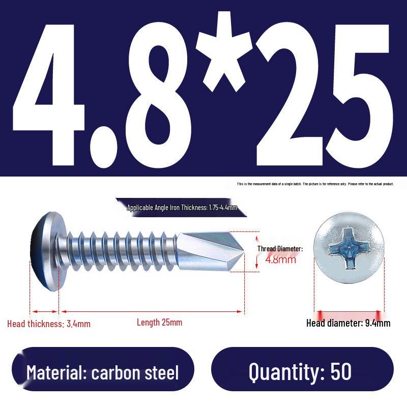 Stainless Steel 304 Phillips Round Head Self-Drilling & Tapping Screws, M3.9/M4.8/M5.5 Swallowtail Bolts