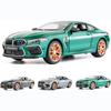 1:24 Scale M8 Model Car, Zinc Alloy Pull Back Toy Car with Sound and Light for Kids Boy Girl