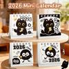 2Pcs Random Mini 2026 Calendar Portable Cute Cat Office School Supplies Calendar Monthly Planner Desk Accessories Decor Record