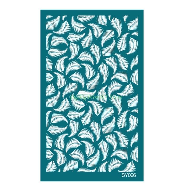 24TE Silk Screen Stencils for Clay Leaf Geometric Reusable Silkscreen Print for DIY Printing on Clay and Other Jewelry Clay