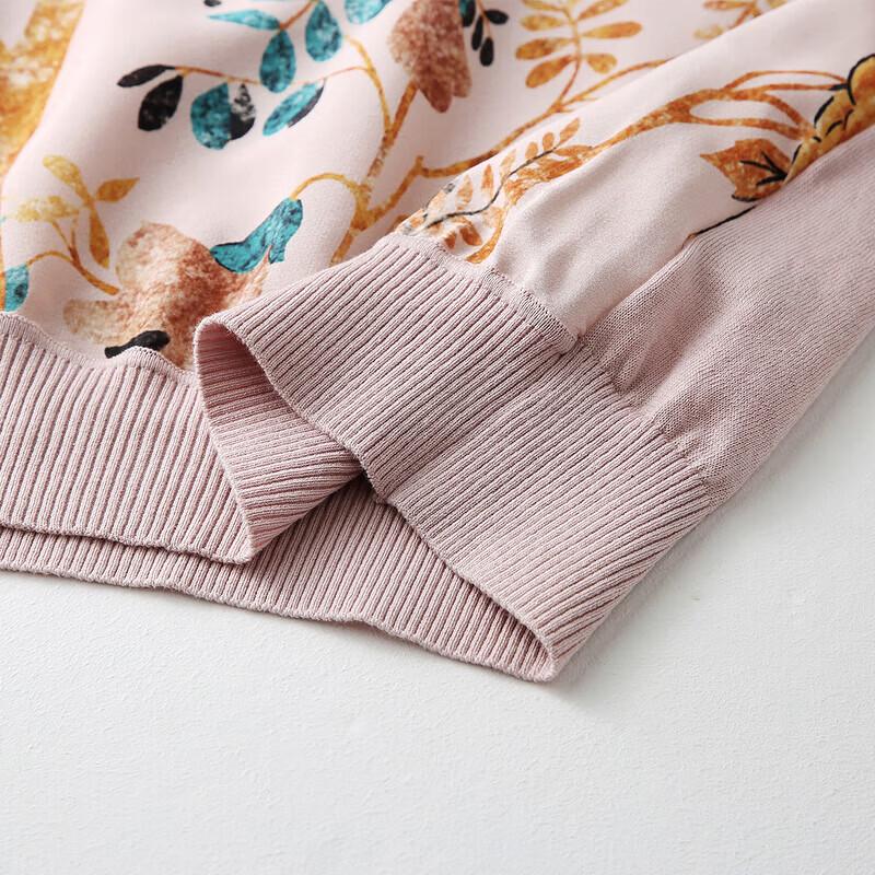 Zhao Jun Damen Kurzarm-T-Shirt aus Seidenmischung