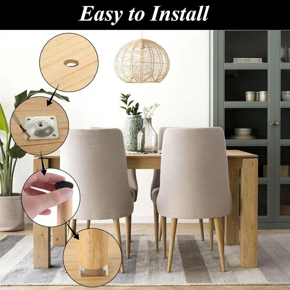 4Pcs Oblique/Vertical Style Furniture Feet 30-60cm Cabinet Legs  Furniture Accessories