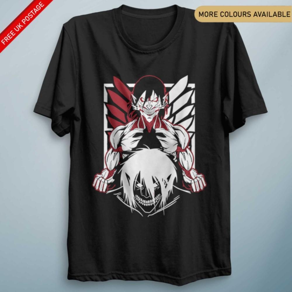 Eren Y Titan Attack Wings AOT Anime Inspired T Shirt Funny Cosplay Top Unisex S