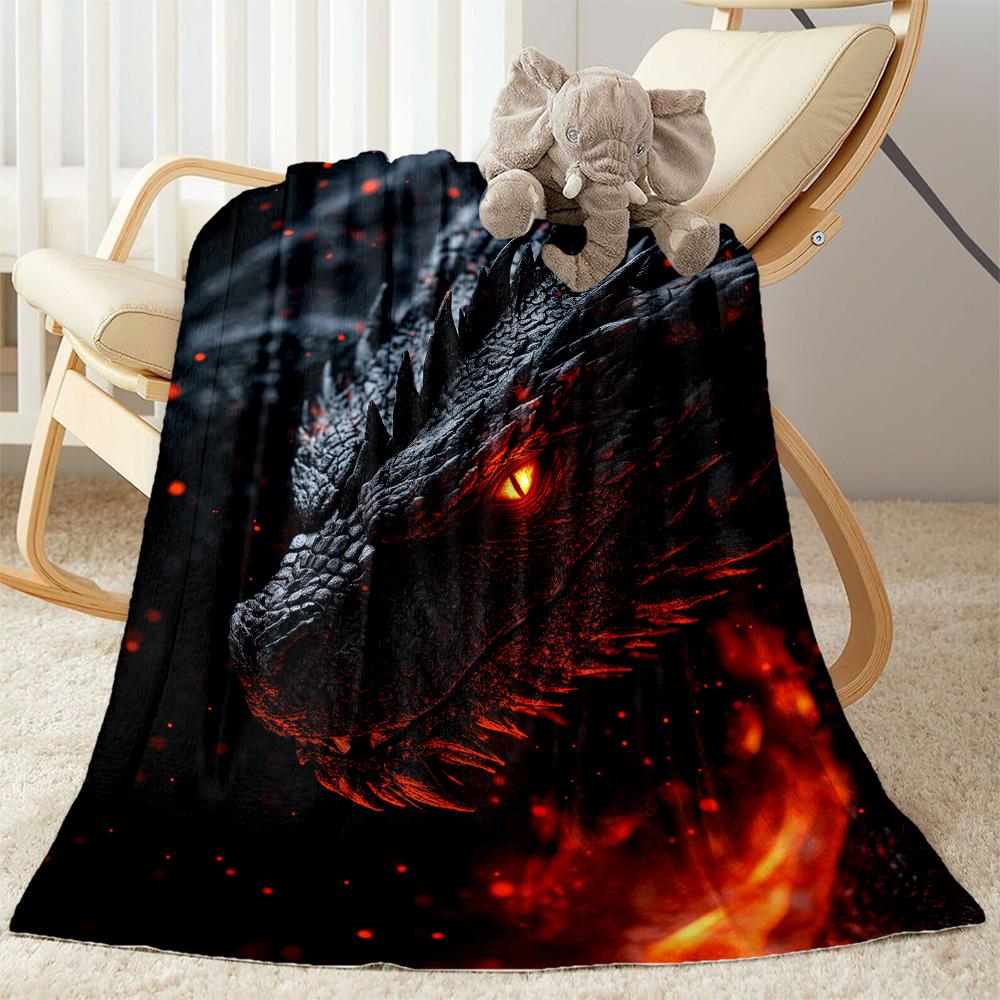 Dragon Reading Magic Book flannel,Lightweight,Flannel Blanket,Comfortable Blanket, Sofa Blanket, gift blankets,Holiday gift blanket Blankets
