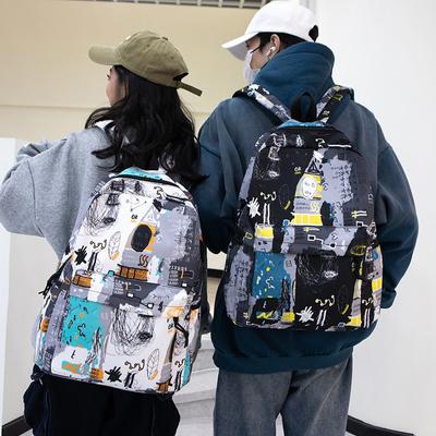 Graffiti Print Student Schultasche Weibliche Campus Große Kapazität Rucksack Männer Outdoor Reise Rucksack