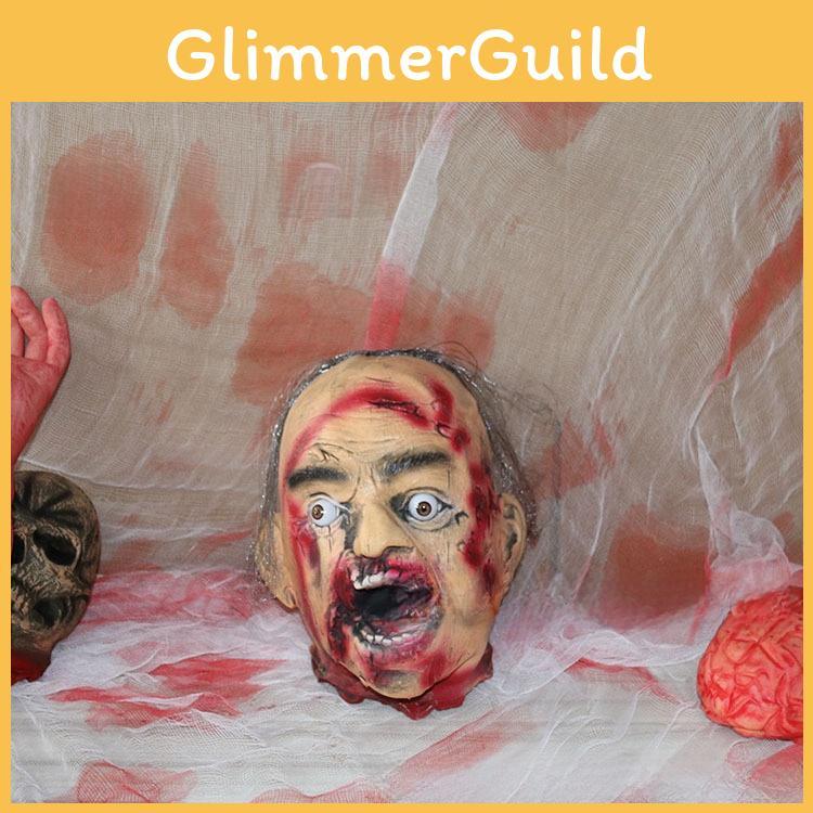 Hororová latexová pěna Mrtvé tělo Suchá mrtvola Visící hlava Pro rekvizity strašidelného domu a DIY kostýmy