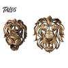 Wall Sculpture for Living Room Lion Sculpture, Resin Retro Bronze Decorative Art, 3D Animal Head Modern Artistic Accents Figurine, Hollow Hanging