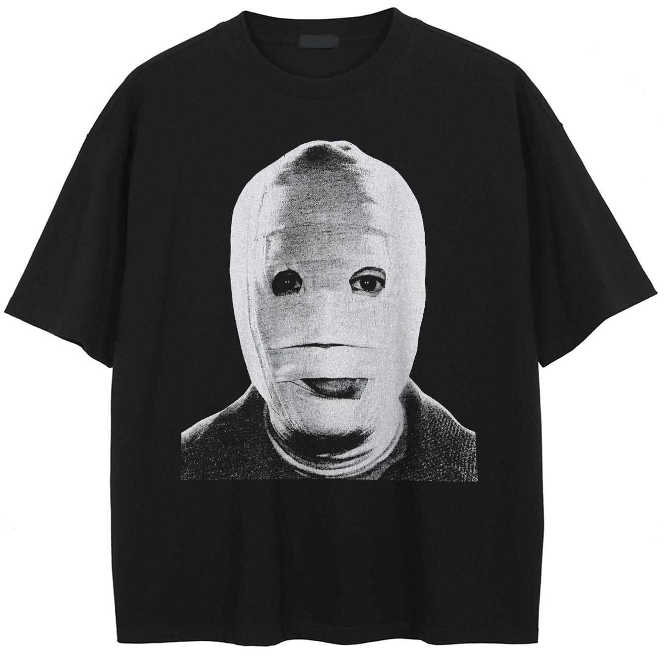 

Streetwear Bothsides Graphic T-Shirt Cotton Tshirt Unisex Tops Tees Summer Short Sleeves T Shirt XXL чорний