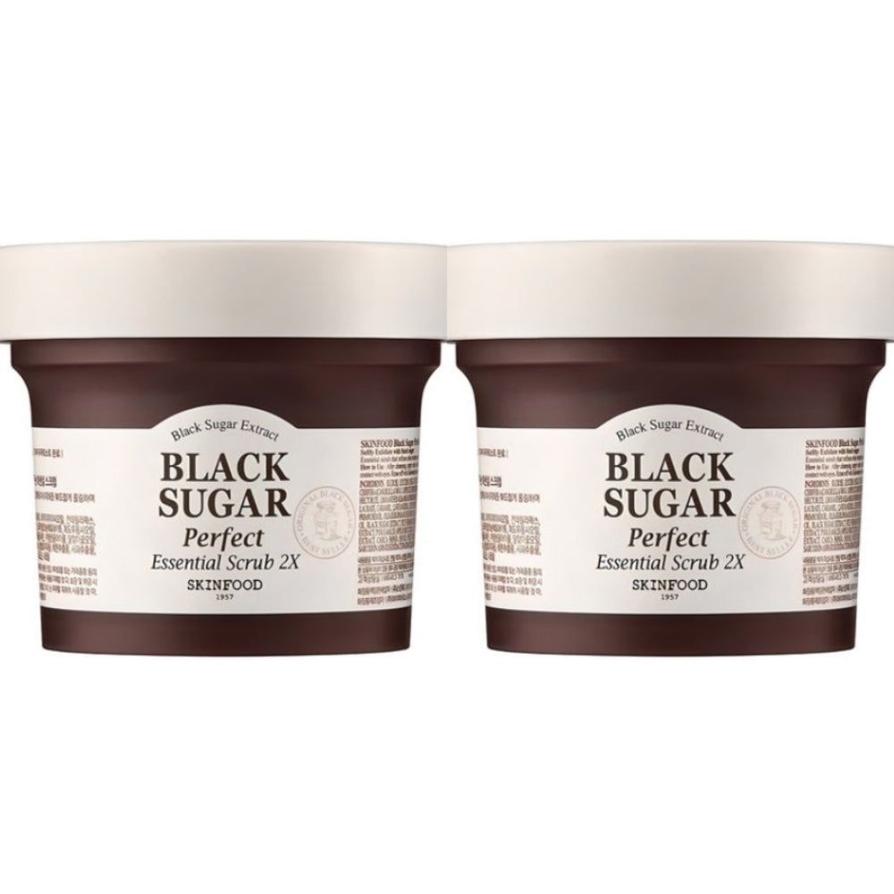 SKINFOOD Black Sugar Perfect Essential Scrub Wash Off Pack 2X 210g*1Pc/2Pcs/4Pcs