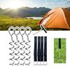 4Pcs Tent Stake Anchors Trampoline Ground Stake Tie Down Spirals Ground Anchors Stake With Strap For Trampolines Swings