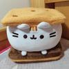 Kawaii Chocolate Cookie Fat Cat Plushie Soft Stuffed Animal Pillow Cat Sandwich Biscuits Ice Cream Doughnuts Pizza Burger Toys