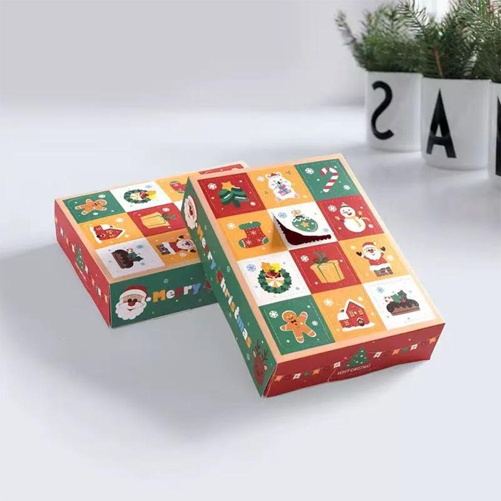 Runtowo 5Pcs Christmas Surprise Hole Box 12Grid Christmas Advent Calendar Box Home Christmas Party Gift Box 2026 Christmas Gift