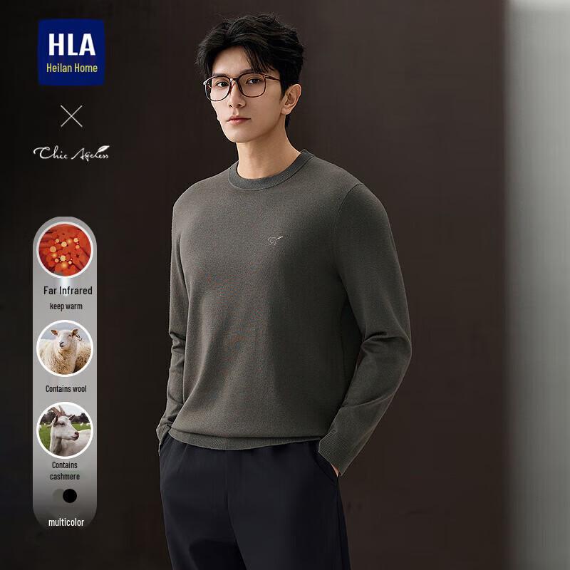 HLA Men's Chic Ageless Round Neck Knitted Sweater