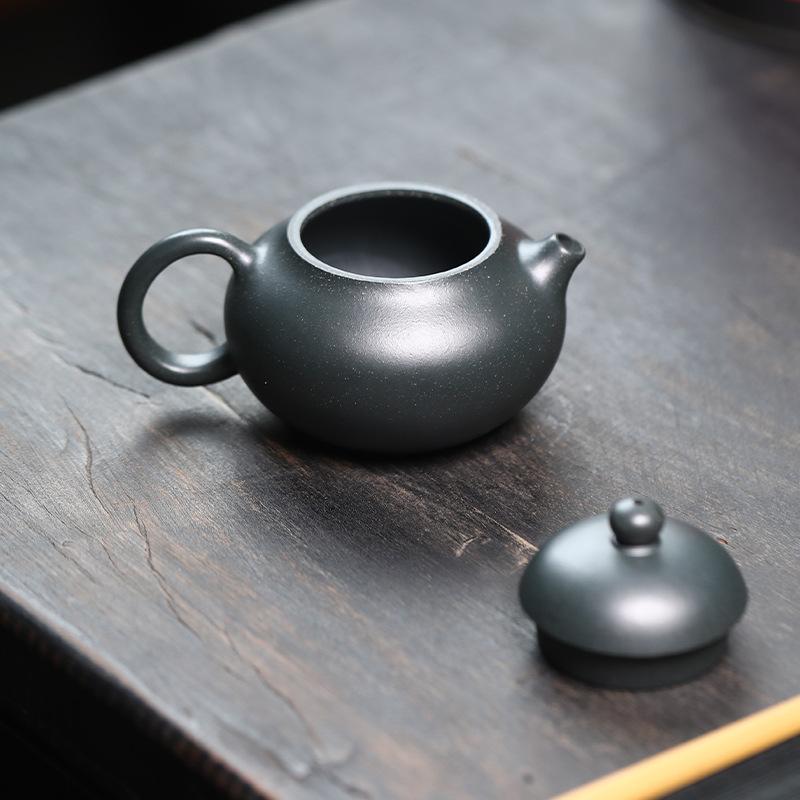 140ml Chinese Tradition Yixing Purple Clay Teapot Handmade Tea Pot Raw Ore Dark Green Mud Kettle Zisha Tea Set Household Teaware