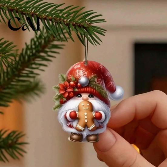 Nordic Style Christmas Tree Hanging Decor 12/24/36Pcs Gnome Ornaments, 2D Wooden Decorations for Xmas Tree, Funny Vintage Gnomes Home Kids Family