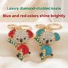 Chinese Style Bear-shaped Car Keychain, Women's Bag Hanger, Metal Keychain Ring