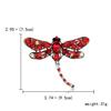 Vintage Corsage Pin Big Dragonfly Brooch Silk Scarf Buckle Diamond Animal Brooch
