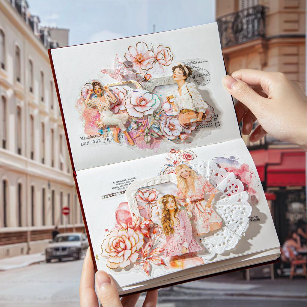 20sheets Fashion Girl Outfit Stickers For Journal DIY Scrapbook Phone Laptop Case Decoration Notebook Planner Craft Supplies