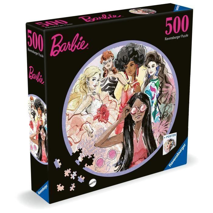 Puzzle rond 500 pièces : Barbie - L'icône du style depuis 1959