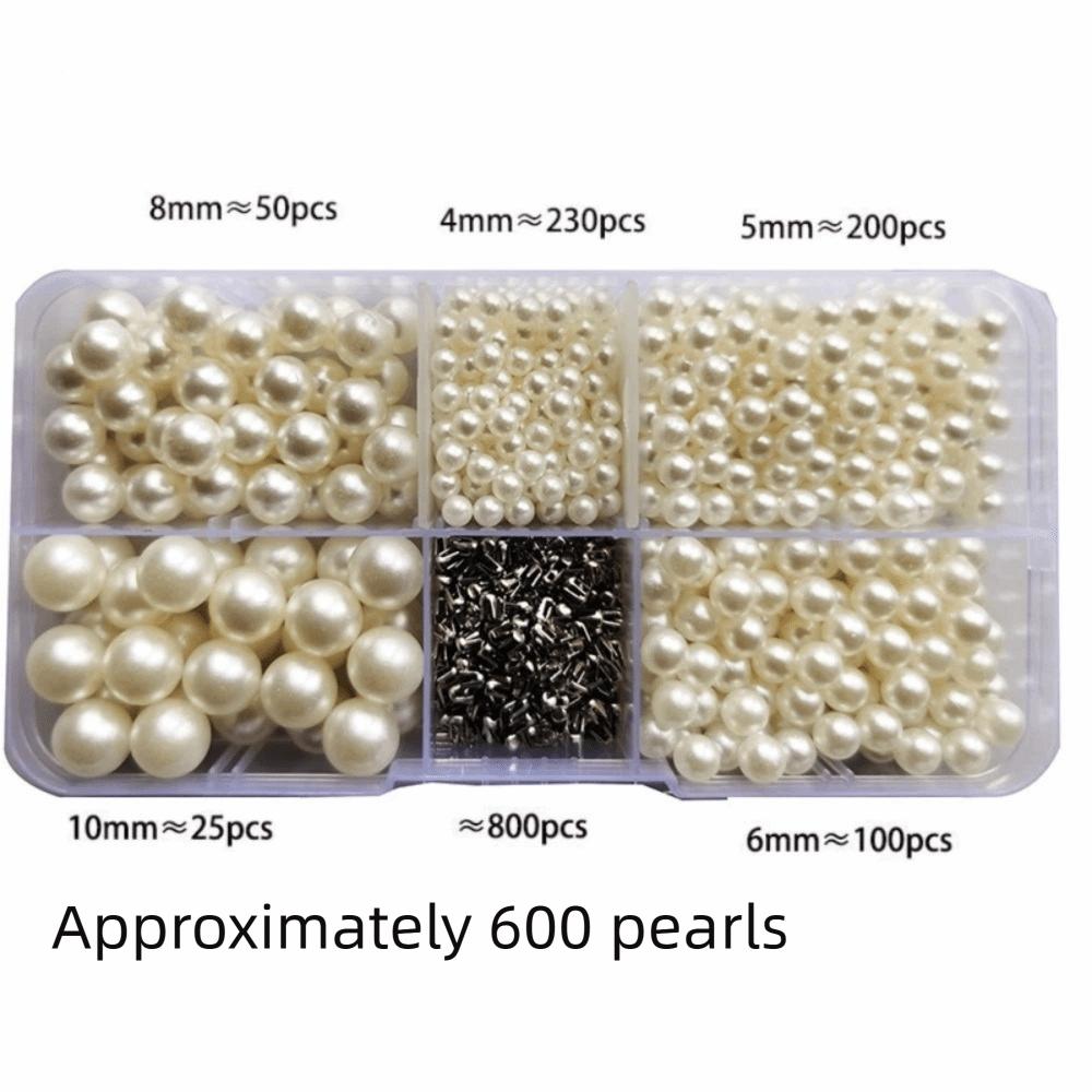 

DIY Crafts Pearl Setting Machine Set Rivet Fixing Pearl Setting Set Clothes Decorating Beige Pearl Package