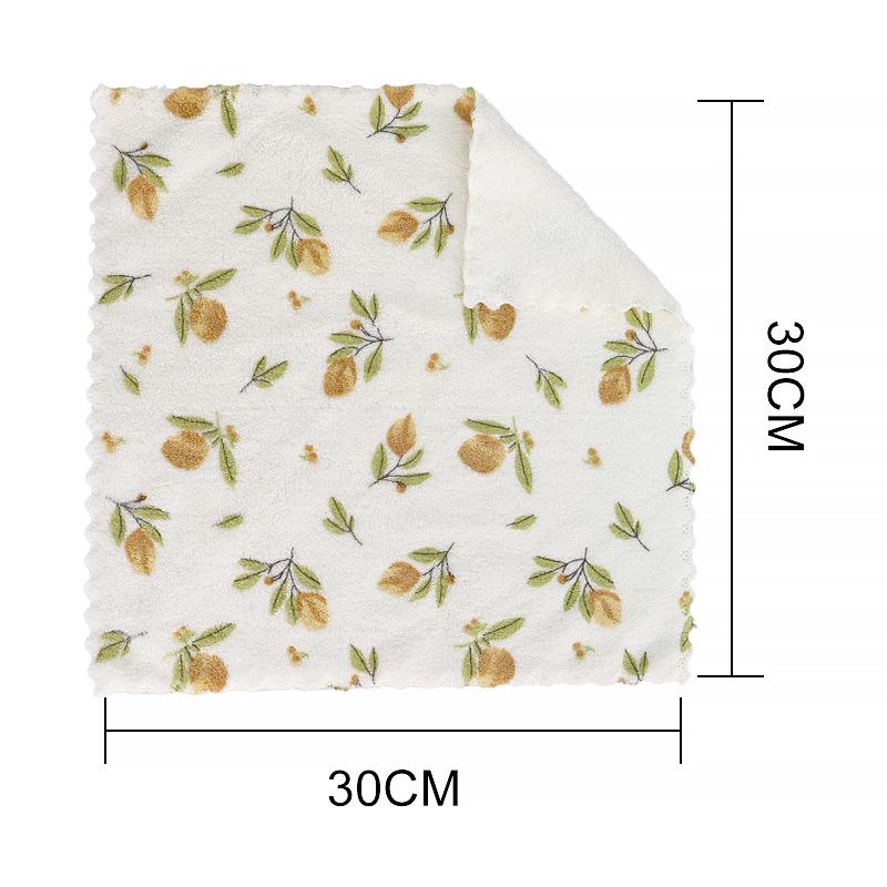 Fliederfarbenes Verdicktes Küchenwischtuch - Hohe Saugfähigkeit & Fleckenentfernung, Anti-Fussel Korallenfleece Spültuch