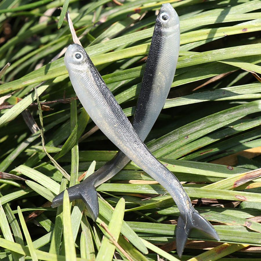 10pcs Easy Wobbler Pike Fishing Lure - Soft Rubber Worms for Freshwater and Saltwater - Jig Head Artificial Bait with Carp Drop