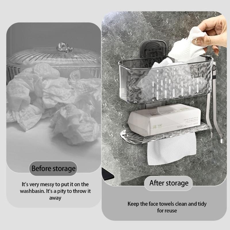 Bathroom Organizers Suction Cup Shelf With Double Layers Ventilated Storage Shelf For Shower Essential And Cosmetics