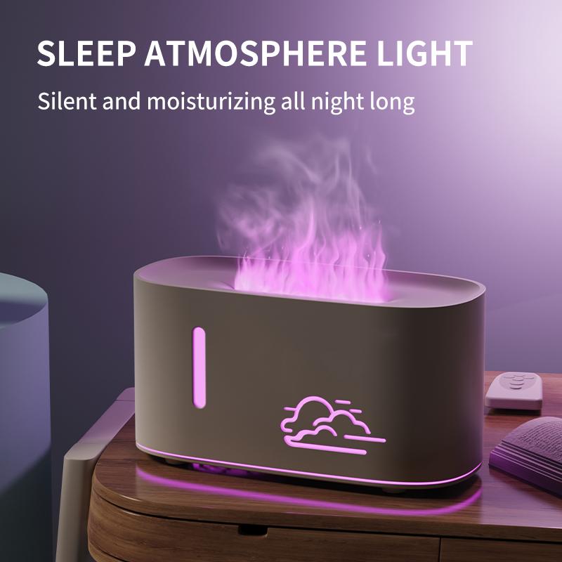 Cloud simulation colorful gradient flame aroma diffuser home hotel desktop usb air humidification