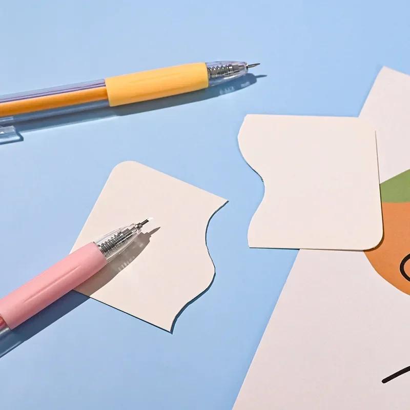 Wrapping Cutting Utility Pen Knife Retractable Press Hand Account Pen Knife Creative Art Paper Cutting Tool For Student