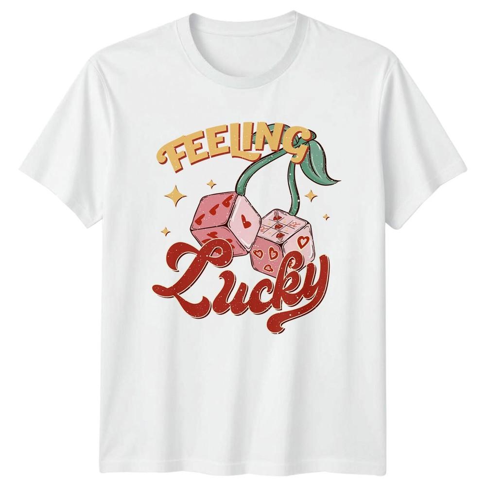 Feeling Lucky TShirt Retro Dice Love RoUnisexce Valentines Day S