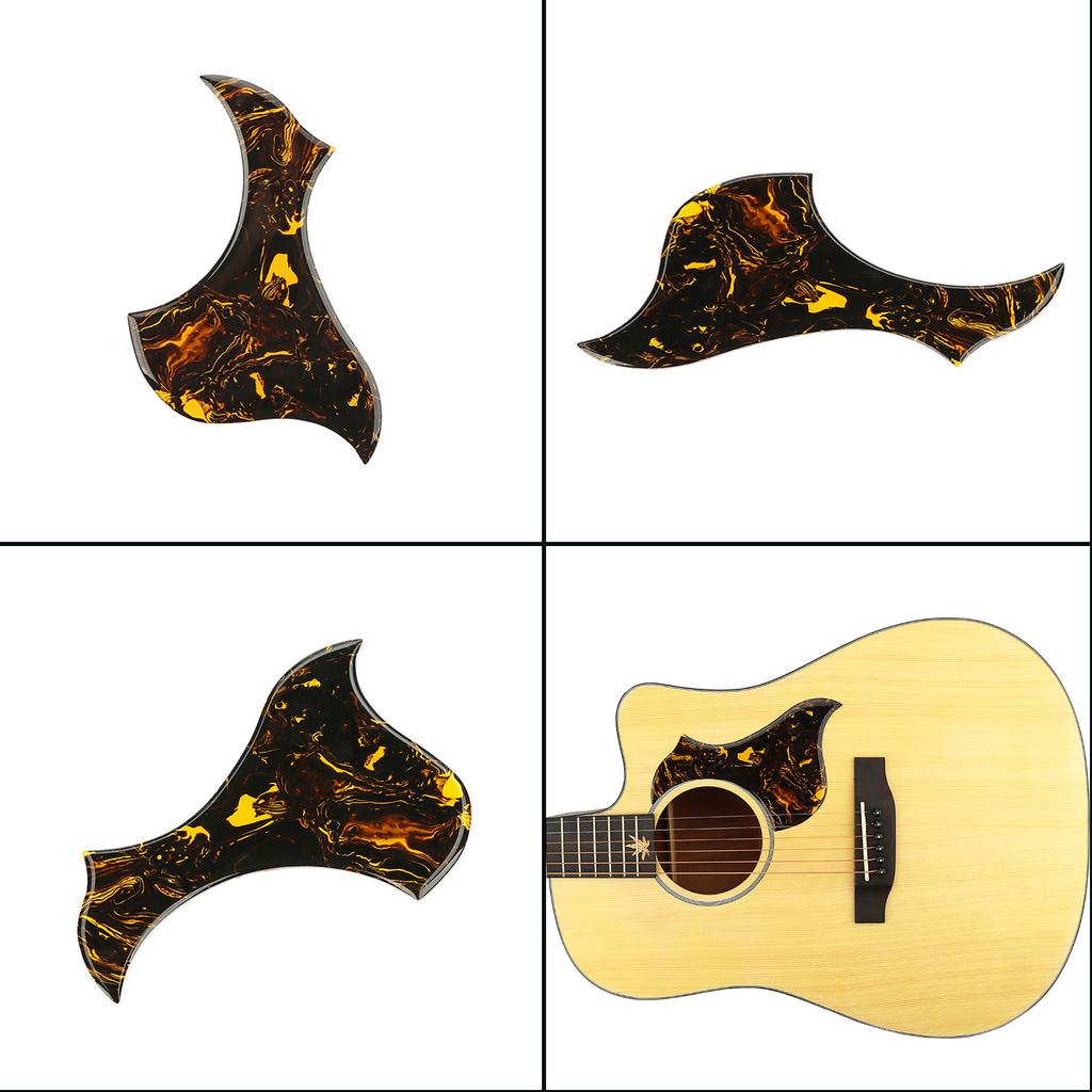 Professional Guitar Pickguard Guitar Protective Cover Guitar Protector Yellow Pattern Guitar Pickguard PVC Texture