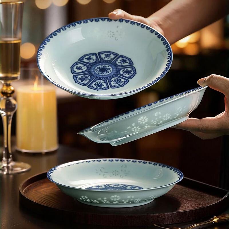 Aowei Jingdezhen Blue  White Exquisite Dinnerware Set