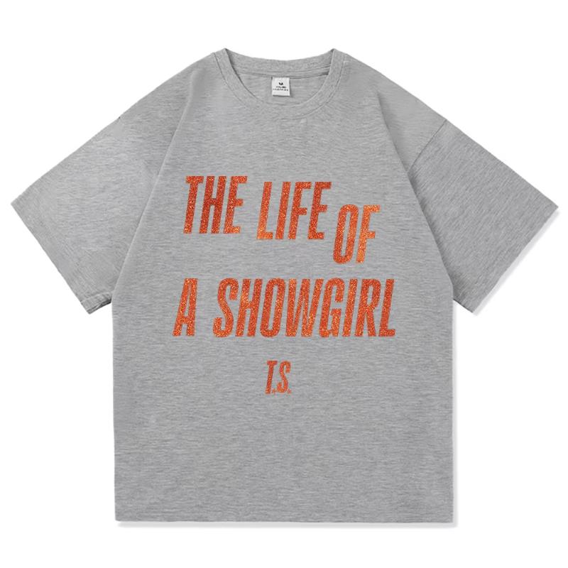 TS 12 The Life of A Showgirl Album TShirt Fashion Men Women Clothing Harajuku High Quality Tops for Lover Gifts Cotton TShirts