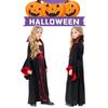 Girl Vampires Halloween Costume Set Party Show Clothes Cosplay Black Red Dress