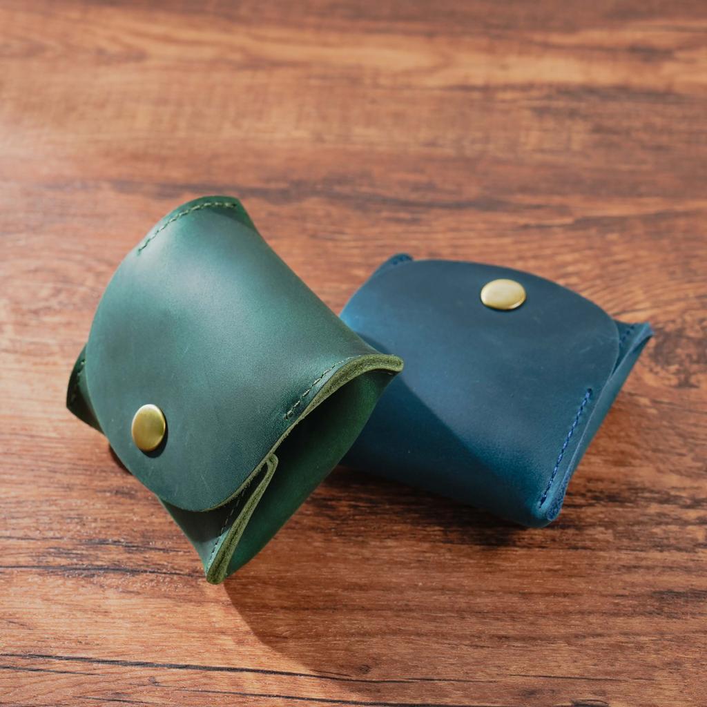 Vintage Echte Leder Mini Münzbörse Kreativ Quadratisch Retro Münzhalter Kleine Geldbörse Geldbörse