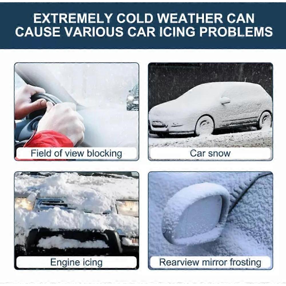 3 pièces Dispositif électromagnétique de déneigement de voiture antigel Instrument de déneigement Voiture solaire Déneigeuse Dégivreur Pare-brise Dégivreur
