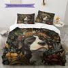 Vintage Pitbull Pattern Bedding Home Decoration Birthday Gift (1 * duvet cover + 2 * pillowcase, without core)