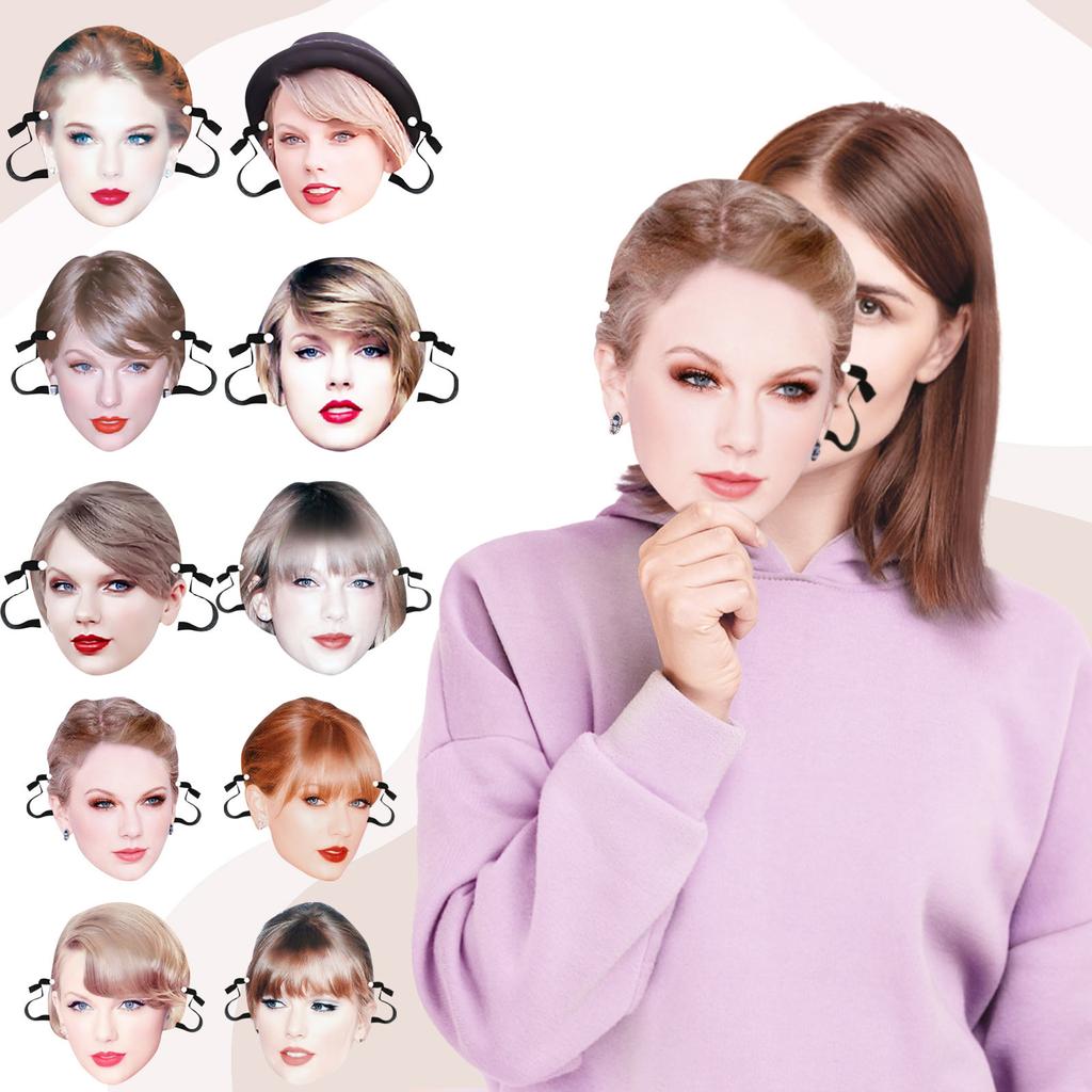 TaylorSwift Vocalist Face Mask  Party Decorations Mask For Street Party