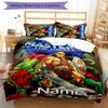3pcs Custom Name Cartoon He-Man and the Masters of the Universe Bedding Set Duvet Cover Closure Includes 1 Duvet Cover & 2 Pillowcases for All Seasons
