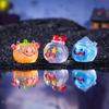 6Pcs Luminous Halloween Pumpkin Figurine Micro Landscape Landscape Resin Craft Mini Fairy Garden Ornaments Home Desk Decor